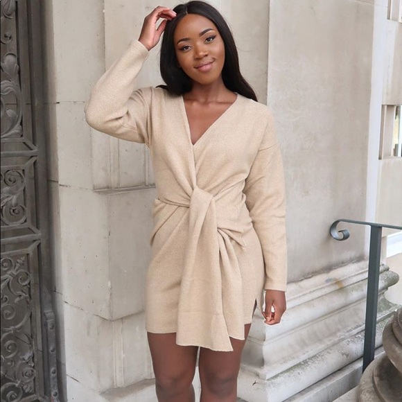 Sweater Weather Nude Sweater Dress - Picture 4 of 4